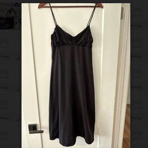 Black Cotton Dress - Velvet Size Sm